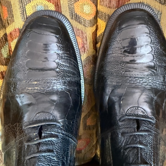 David Eden ostrich leg black "SALOMON" men's 9 Vero Cuoio - Picture 3 of 16